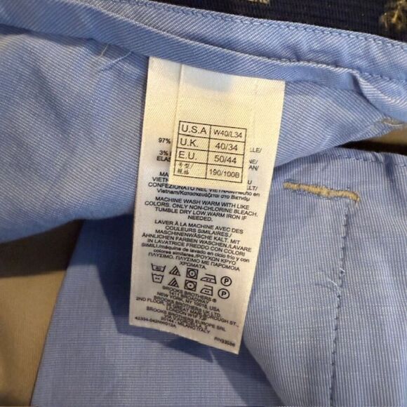 Brooks Brothers Lightweight Advantage Chino Stretch Clark Fit Khaki Size 40 x 29 - Picture 8 of 13